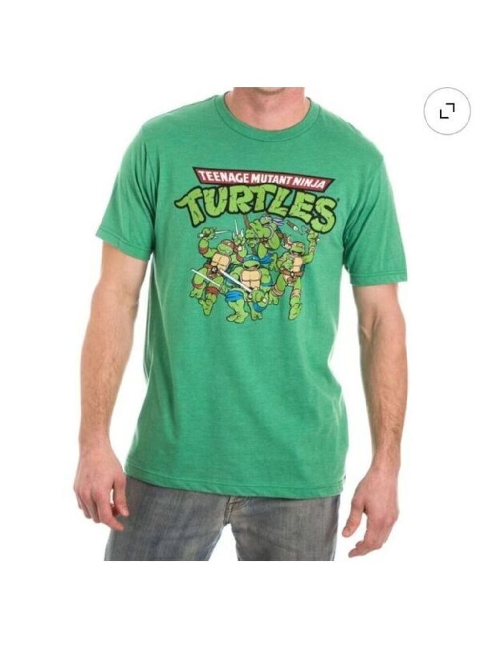 Teenage Mutant mens Ninja Turtles TMNT Green T Shirt Tee Shirt Large Graphic